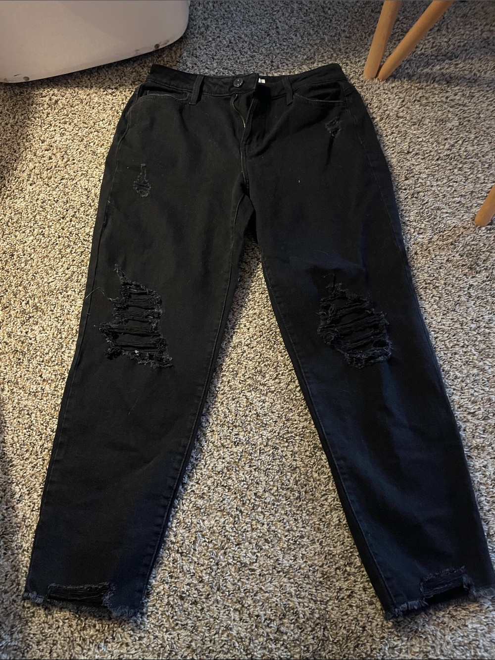 Sonoma Black Distressed Boyfriend Jeans